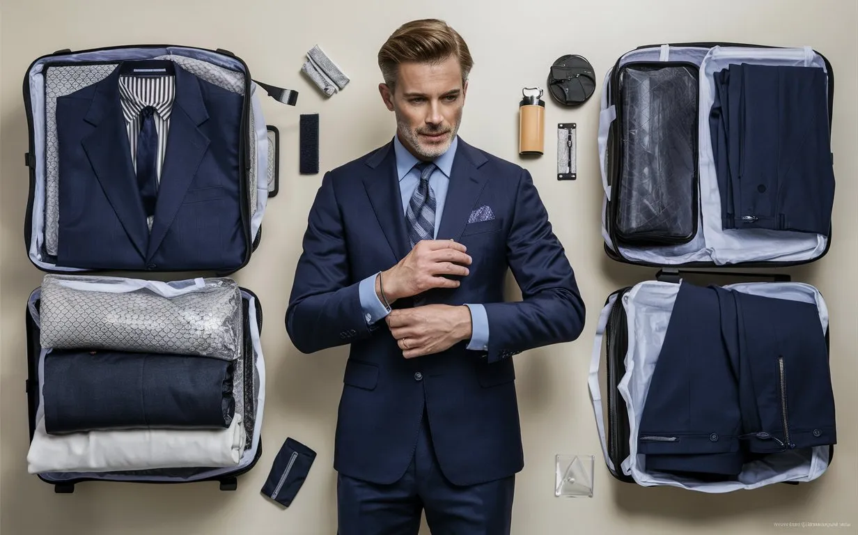 how to travel with a suit