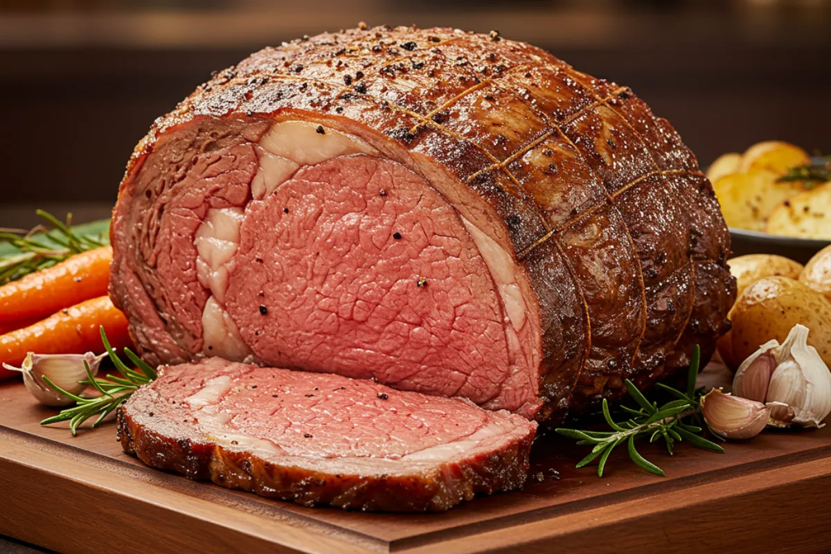 A raw prime rib wrapped tightly in vacuum-sealed bags, showing how can you freeze prime rib to preserve freshness